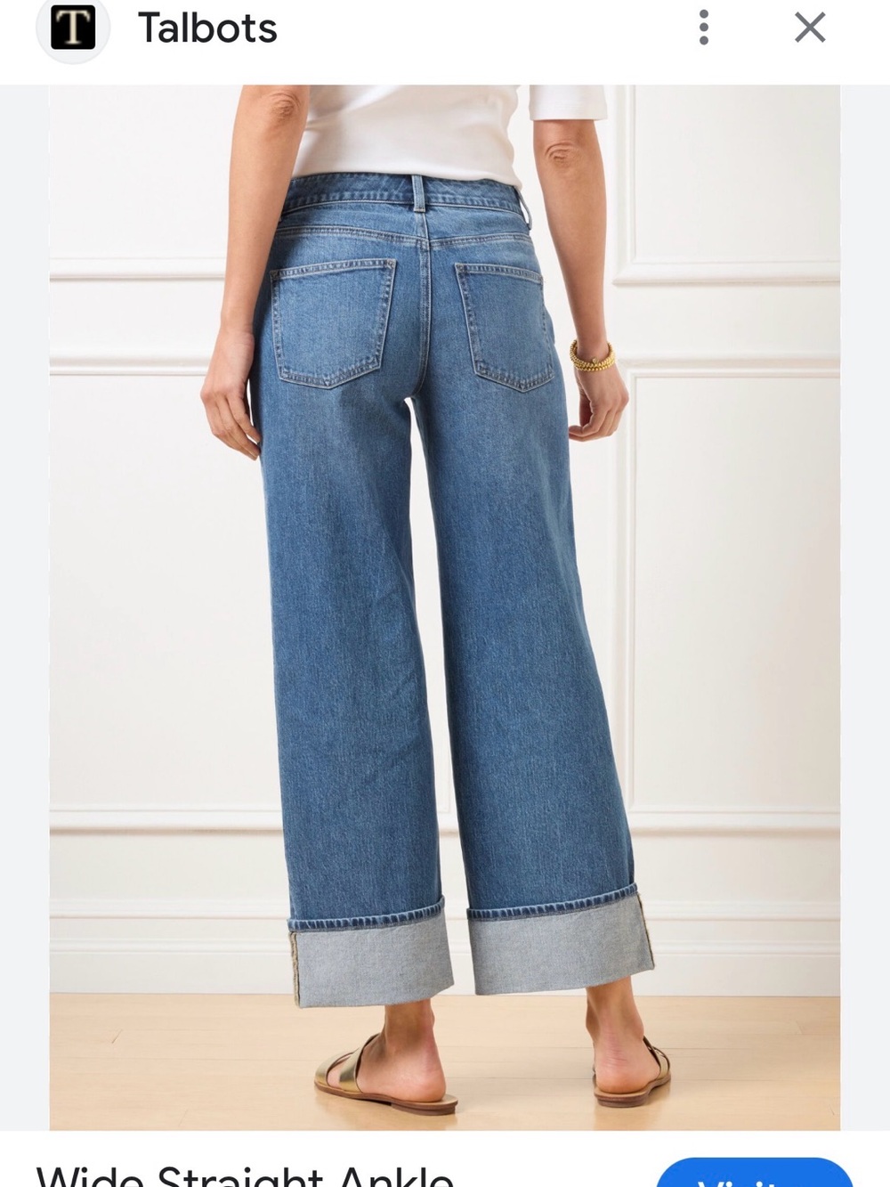 Talbots straight ankle cuff jeans size 10P nwot . Adorable 🥰